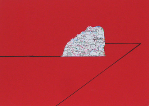 Insula, colaj, tehnica mixta, 20x29, 2013